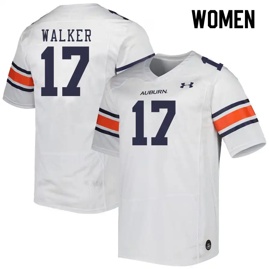 Rico Walker Auburn Tigers Women's #17 Stitched College White Football Jersey 2412DKRN2