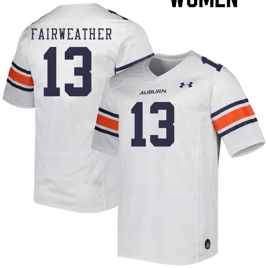 Rivaldo Fairweather Auburn Tigers Women's #13 Stitched College White Football Jersey 2412YBBQ7