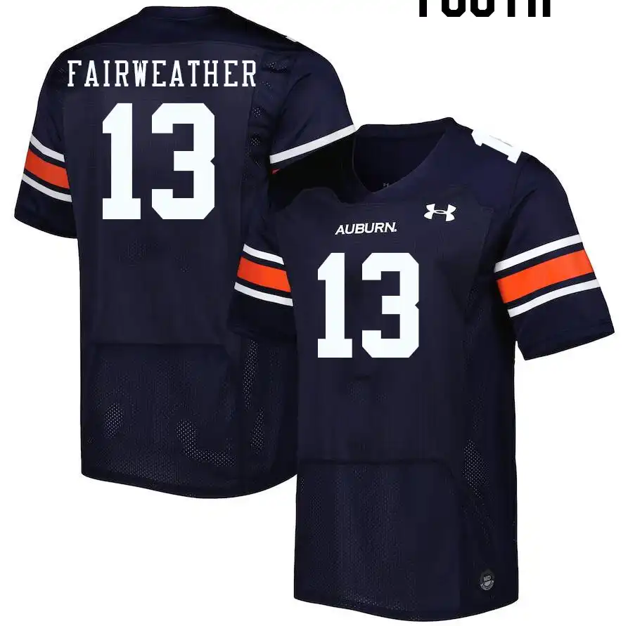 Rivaldo Fairweather Auburn Tigers Youth #13 Stitched College Navy Football Jersey 2412TPWM7