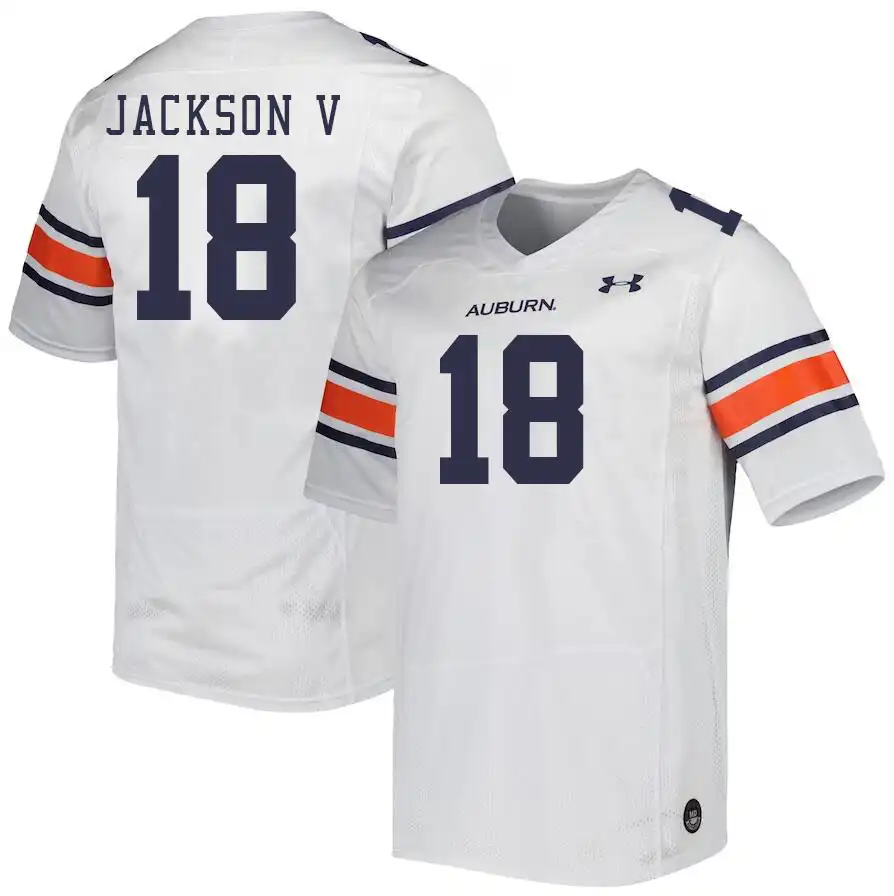 Sam Jackson V Auburn Tigers Men's #18 Stitched College White Football Jersey 2412NWKL5