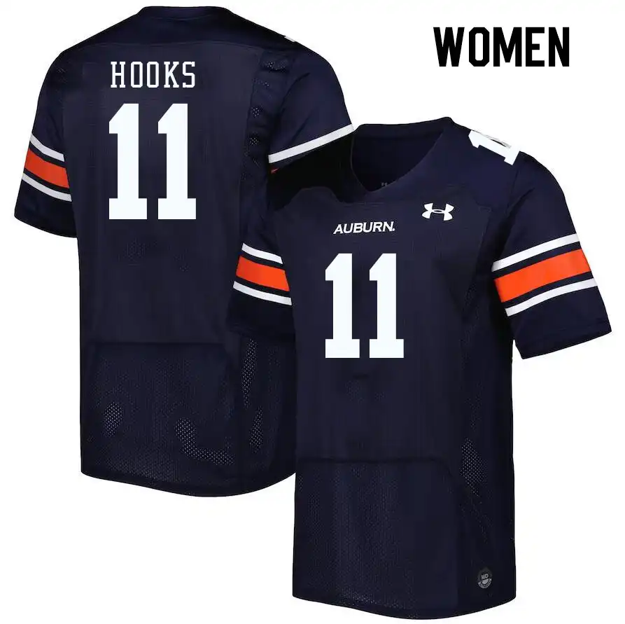 Shane Hooks Auburn Tigers Women's #11 Stitched College Navy Football Jersey 2412JNDG4