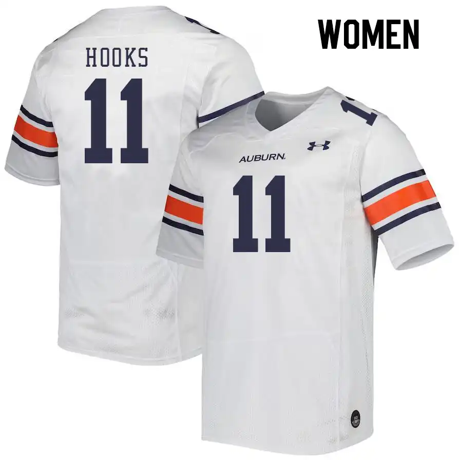 Shane Hooks Auburn Tigers Women's #11 Stitched College White Football Jersey 2412LLNR3