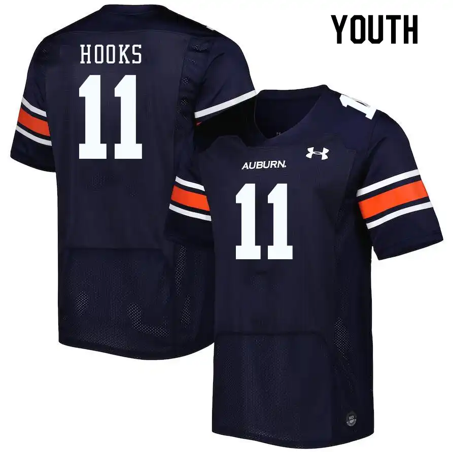 Shane Hooks Auburn Tigers Youth #11 Stitched College Navy Football Jersey 2412OIBB3