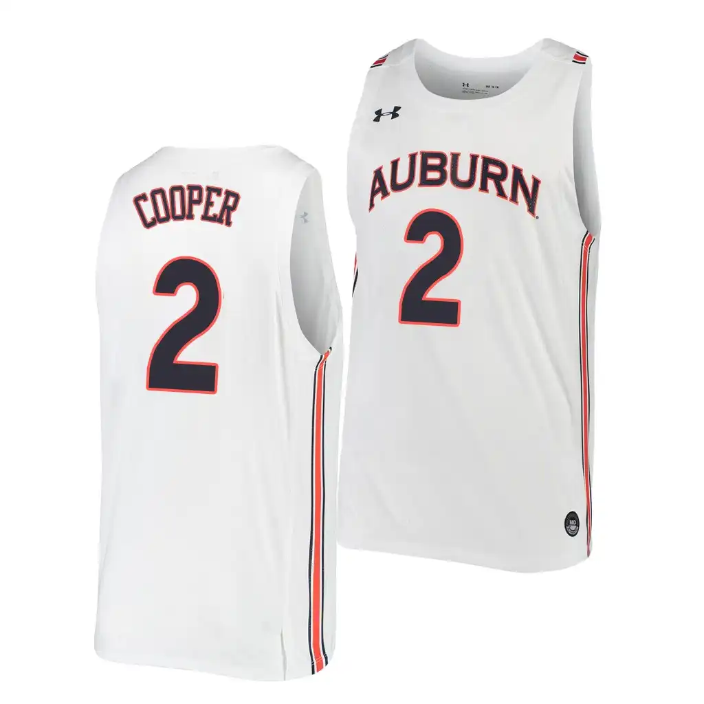 Sharife Cooper Auburn Tigers Men's #2 White Stitched College Basketball Jersey 2412RRHJ8