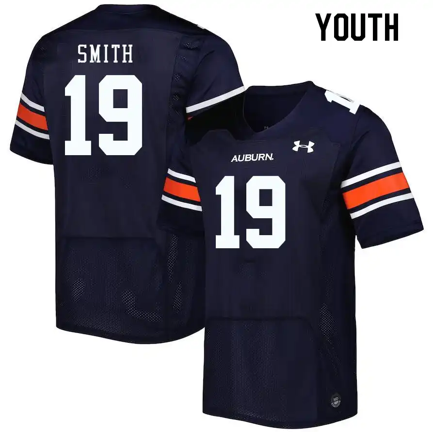 Sylvester Smith Auburn Tigers Youth #19 Stitched College Navy Football Jersey 2412FHBK1