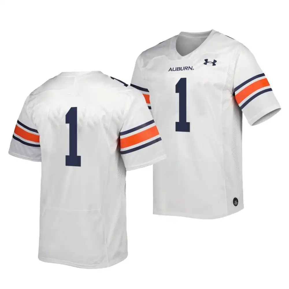 T.J. Finley Auburn Tigers Men's #1 Premier White Stitched College 2022 Limited Football Jersey 2412DOZH4