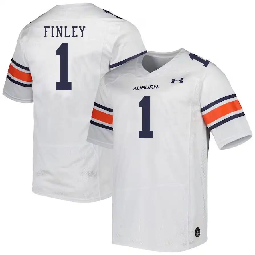 T.J. Finley Auburn Tigers Men's #1 Stitched College White Football Jersey 2412VYVR4