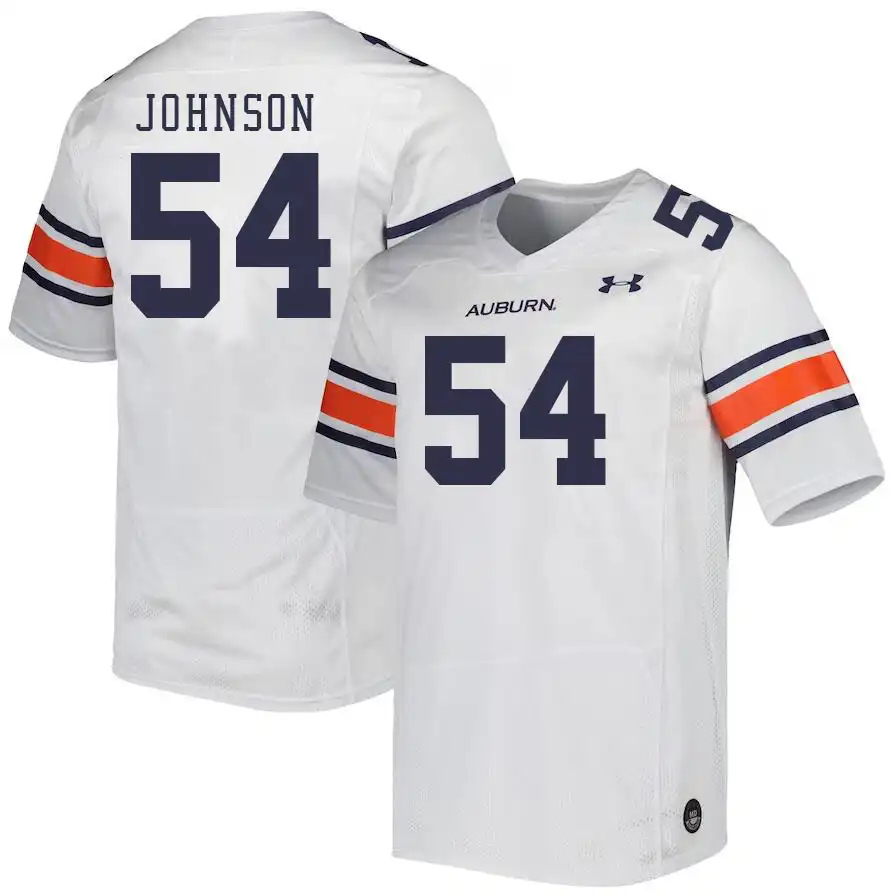 Tate Johnson Auburn Tigers Men's #54 Stitched College White Football Jersey 2412WFTM4