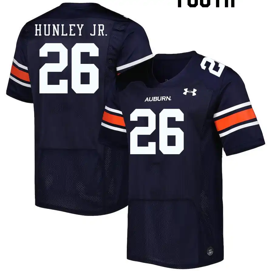 Tony Hunley Jr. Auburn Tigers Youth #26 Stitched College Navy Football Jersey 2412IRYE2