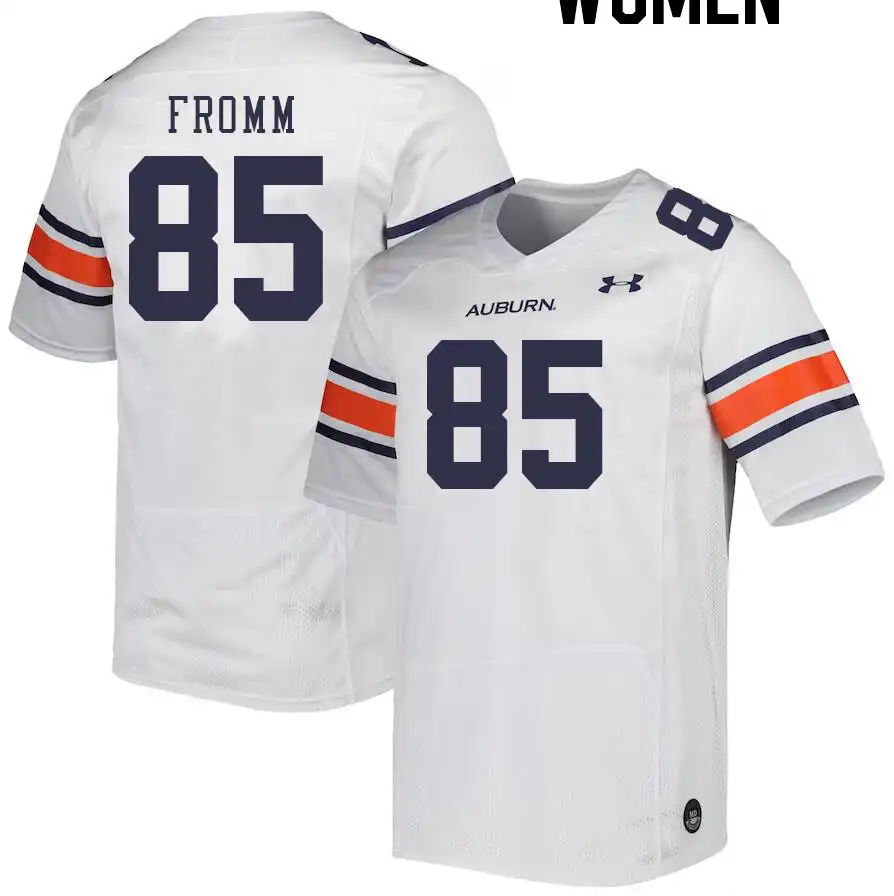 Tyler Fromm Auburn Tigers Women's #85 Stitched College White Football Jersey 2412CIYM7