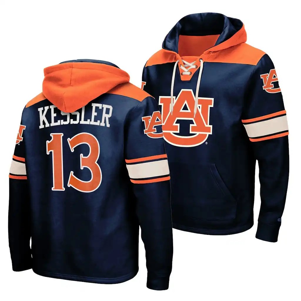 Walker Kessler Auburn Tigers Men's #13 Navy Stitched College Lace-up Basketball Hoodie 2412EGRX8