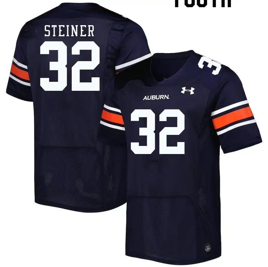 Wesley Steiner Auburn Tigers Youth #32 Stitched College Navy Football Jersey 2412PISD0