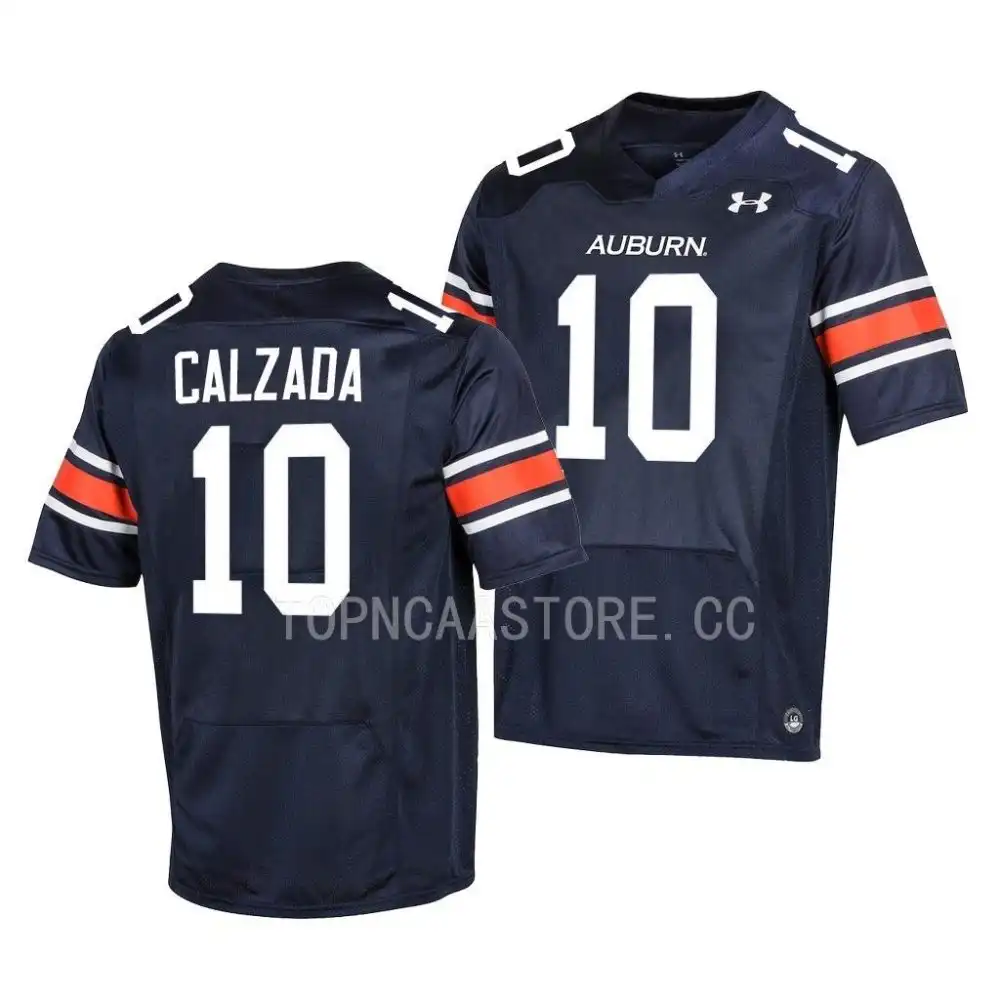 Zach Calzada Auburn Tigers Men's #10 2022 Stitched College Navy Football Jersey 2412QXPS0