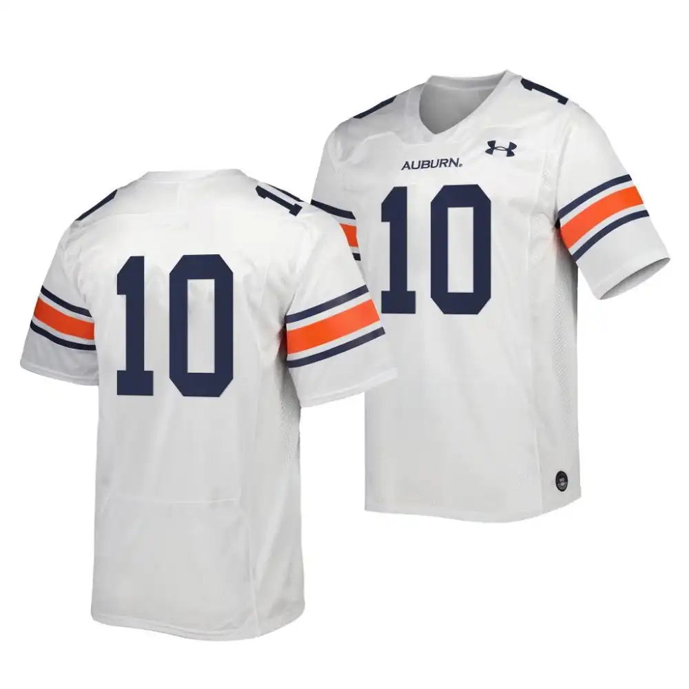 Zach Calzada Auburn Tigers Men's #10 Premier White Stitched College 2022 Limited Football Jersey 2412PCCX3