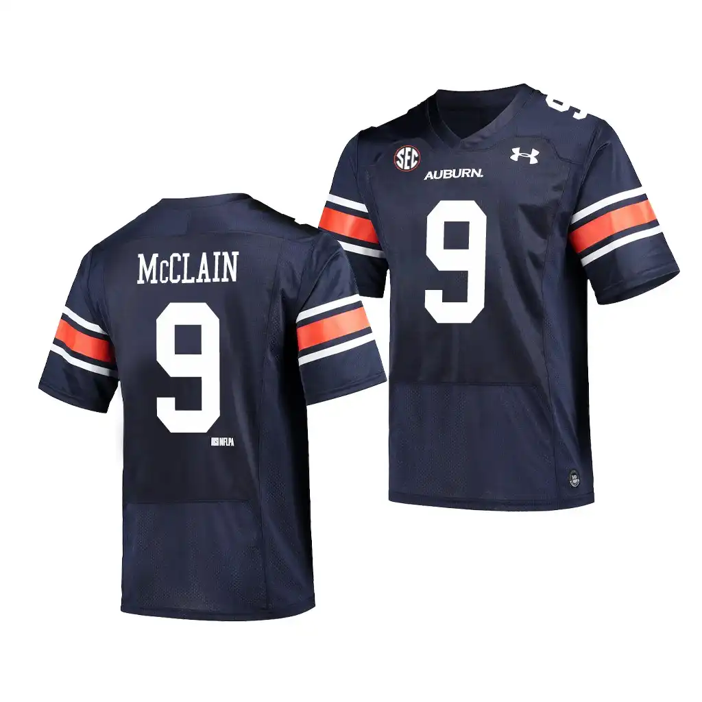 Zakoby McClain Auburn Tigers Men's #9 Navy Stitched College Alumni Football Jersey 2412TKNA0