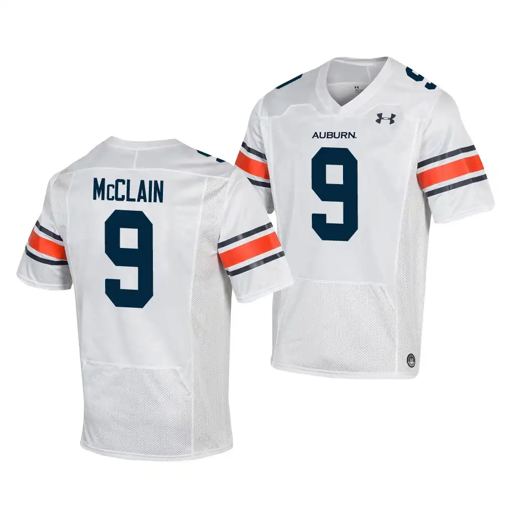 Zakoby McClain Auburn Tigers Men's #9 White Stitched College Football Jersey 2412WVTZ0